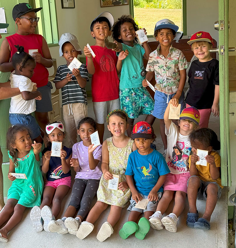Island children discover the wonders of seeds and gardening at ABHS’s Little Seedling Club.